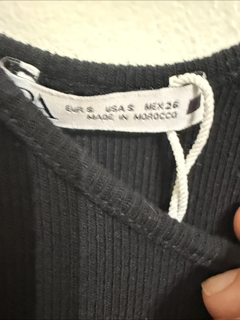 Zara Black Ribbed Bodysuit with Side Cutouts Womens Small